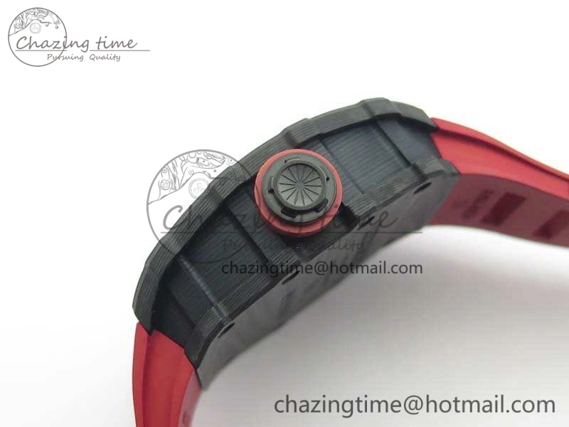 Attractive RM035-01 FC Case KVF Best Edition Skeleton Dial Red Crown On Rubber Strap MIYOTA8215 V 9521