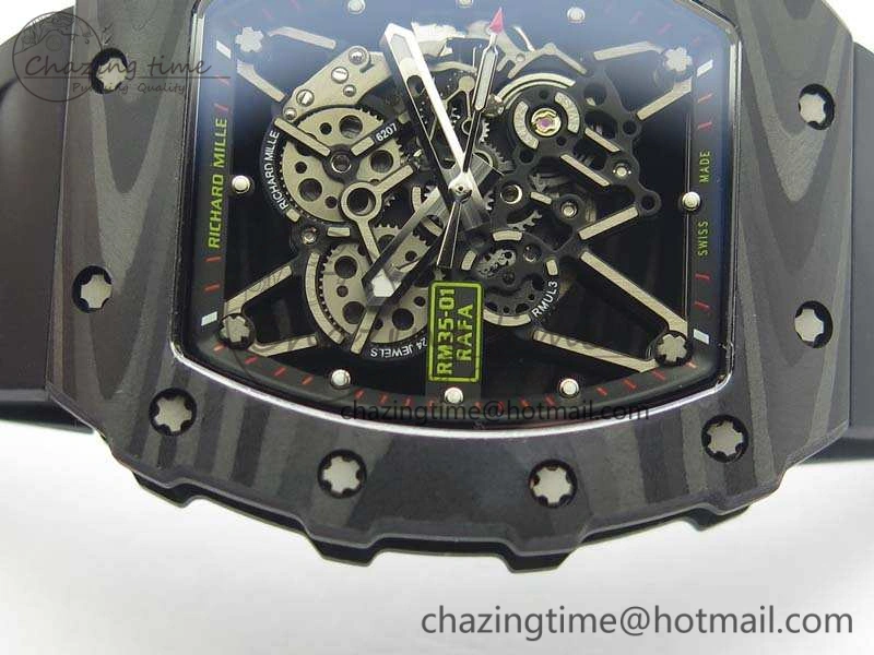 RM035-01 FC Case KVF Best Edition Skeleton Dial Red Crown On Rubber Strap MIYOTA8215 V Tailored 9522