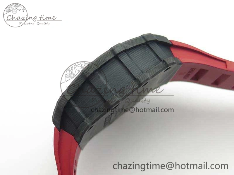Attractive RM035-01 FC Case KVF Best Edition Skeleton Dial Red Crown On Rubber Strap MIYOTA8215 V 9521