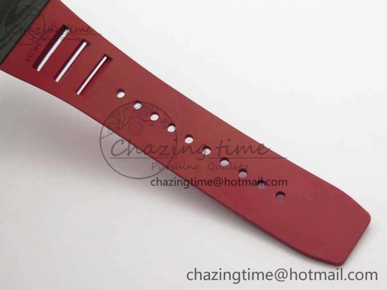 Attractive RM035-01 FC Case KVF Best Edition Skeleton Dial Red Crown On Rubber Strap MIYOTA8215 V 9521