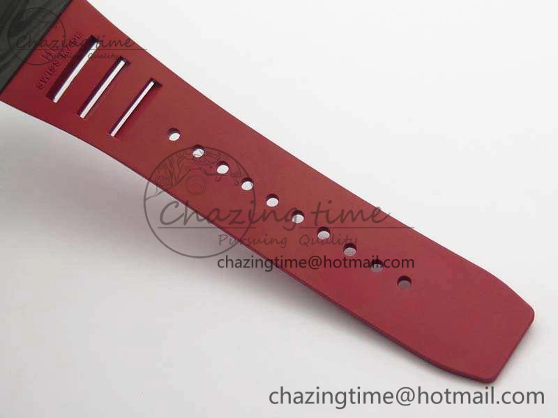 Attractive RM035-01 FC Case KVF Best Edition Skeleton Dial Red Crown On Rubber Strap MIYOTA8215 V 9521