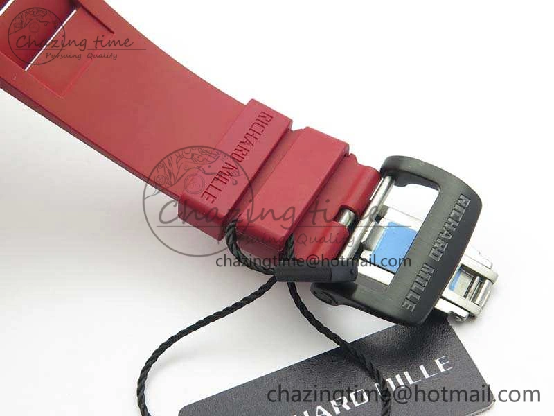 Attractive RM035-01 FC Case KVF Best Edition Skeleton Dial Red Crown On Rubber Strap MIYOTA8215 V 9521
