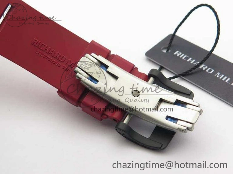 Attractive RM035-01 FC Case KVF Best Edition Skeleton Dial Red Crown On Rubber Strap MIYOTA8215 V 9521