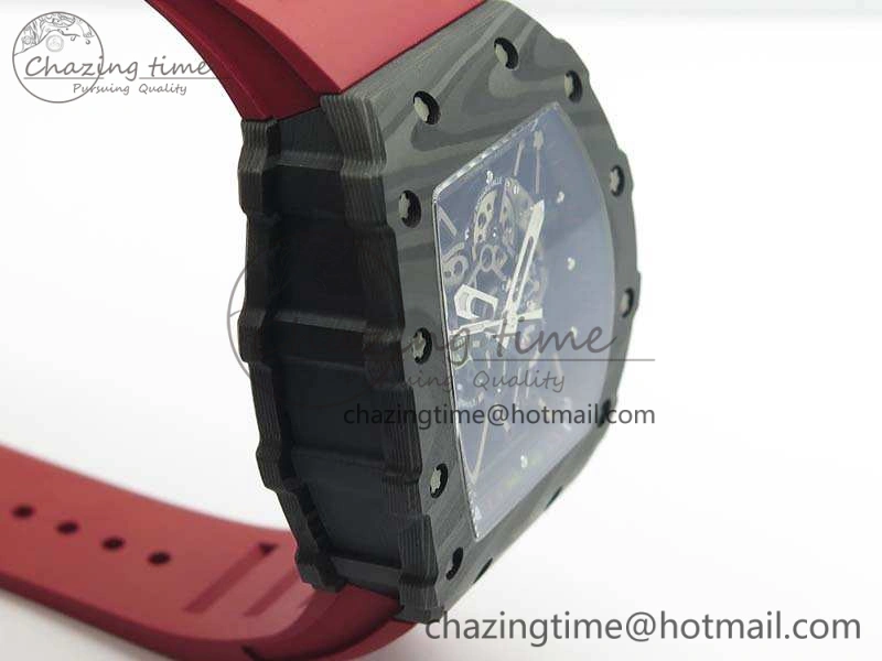 Attractive RM035-01 FC Case KVF Best Edition Skeleton Dial Red Crown On Rubber Strap MIYOTA8215 V 9521