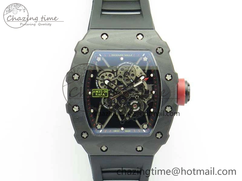 RM035-01 FC Case KVF Best Edition Skeleton Dial Red Crown On Rubber Strap MIYOTA8215 V Tailored 9522