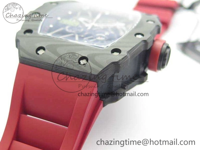 Attractive RM035-01 FC Case KVF Best Edition Skeleton Dial Red Crown On Rubber Strap MIYOTA8215 V 9521