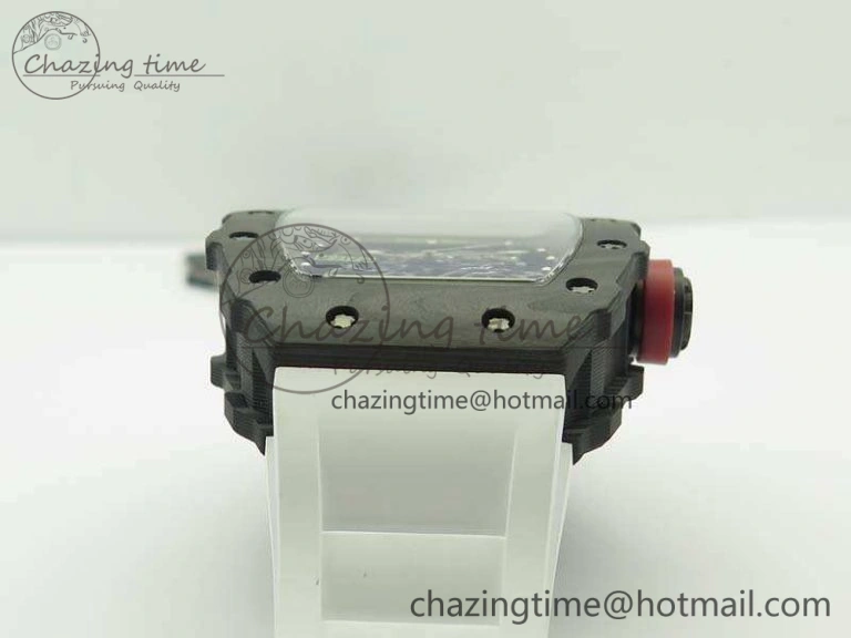 RM035-01 Forged Carbon KVF Best Edition Skeleton Dial Red On White Rubber Strap MIYOTA8215 V Snug 9499