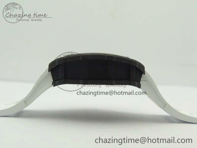 RM035-01 Forged Carbon KVF Best Edition Skeleton Dial Red On White Rubber Strap MIYOTA8215 V Snug 9499