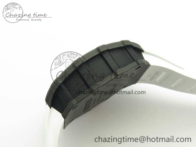 RM035-01 Forged Carbon KVF Best Edition Skeleton Dial Red On White Rubber Strap MIYOTA8215 V Snug 9499