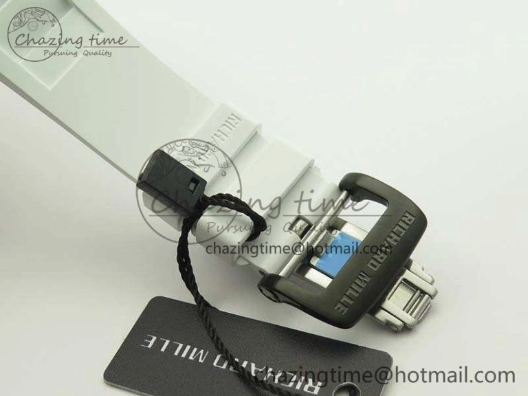 RM035-01 Forged Carbon KVF Best Edition Skeleton Dial Red On White Rubber Strap MIYOTA8215 V Snug 9499