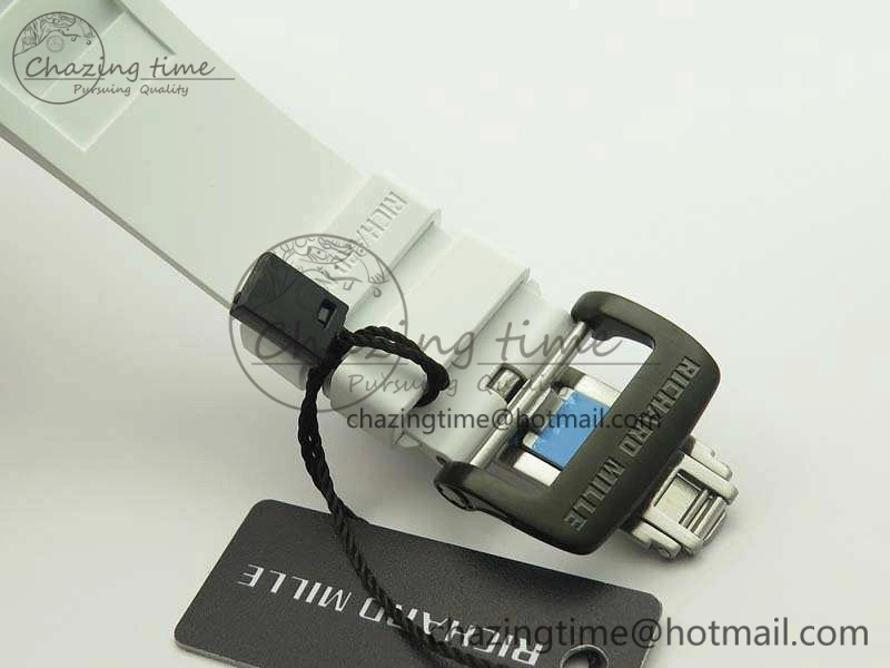 RM035-01 Forged Carbon KVF Best Edition Skeleton Dial Red On White Rubber Strap MIYOTA8215 V Snug 9499