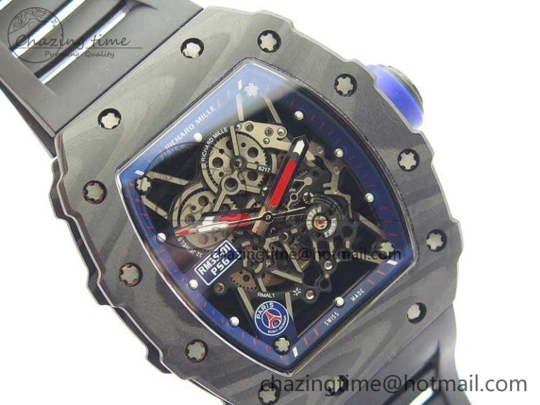 DailyWear RM035-01 PSG FC Case KVF Best Edition Skeleton Dial On Rubber Strap MIYOTA8215 V 9520