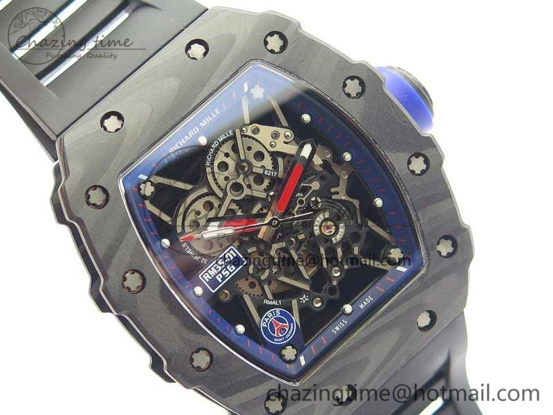 DailyWear RM035-01 PSG FC Case KVF Best Edition Skeleton Dial On Rubber Strap MIYOTA8215 V 9520