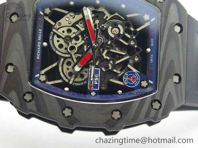 DailyWear RM035-01 PSG FC Case KVF Best Edition Skeleton Dial On Rubber Strap MIYOTA8215 V 9520