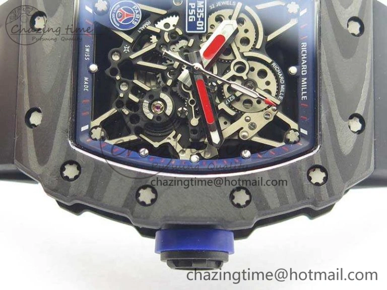 DailyWear RM035-01 PSG FC Case KVF Best Edition Skeleton Dial On Rubber Strap MIYOTA8215 V 9520
