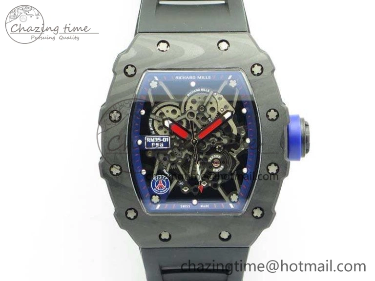 DailyWear RM035-01 PSG FC Case KVF Best Edition Skeleton Dial On Rubber Strap MIYOTA8215 V 9520