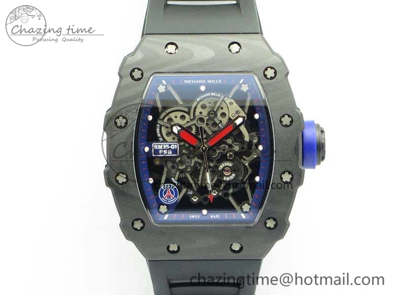 DailyWear RM035-01 PSG FC Case KVF Best Edition Skeleton Dial On Rubber Strap MIYOTA8215 V 9520