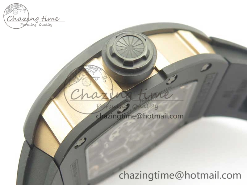 UrbanChic RM035-02 Americas Ceramic RG Case KVF Best Edition Skeleton Dial on Black Rubber Strap MIYOTA 9476