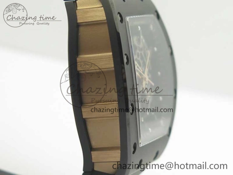 UrbanChic RM035-02 Americas Ceramic RG Case KVF Best Edition Skeleton Dial on Black Rubber Strap MIYOTA 9476