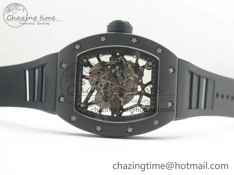 UrbanChic RM035-02 Americas Ceramic RG Case KVF Best Edition Skeleton Dial on Black Rubber Strap MIYOTA 9476