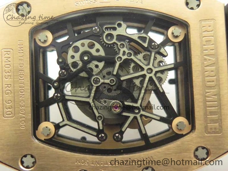SoftTouch RM035-02 Americas RG KVF Best Edition Skeleton Dial on Rubber Strap MIYOTA 9475