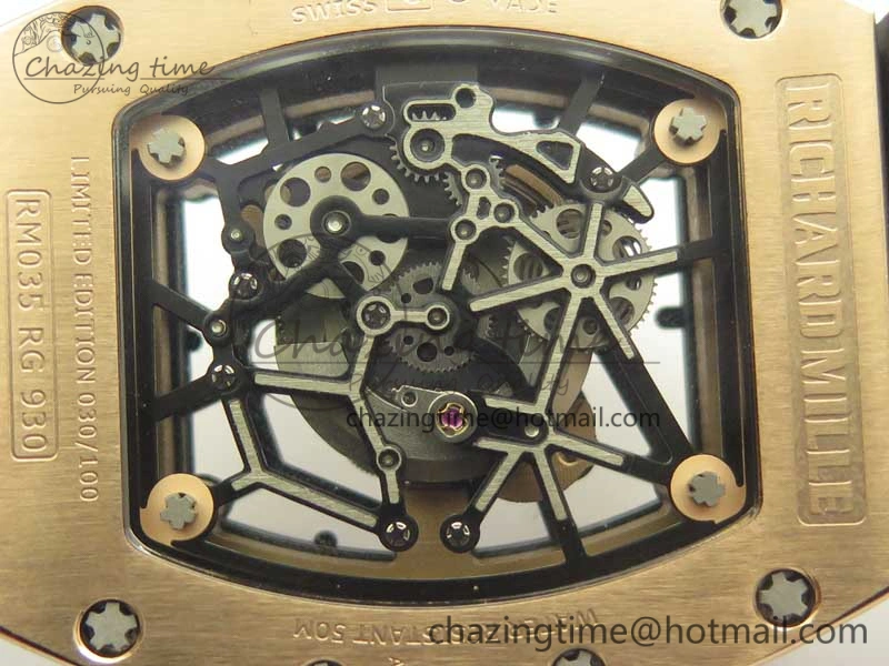 SoftTouch RM035-02 Americas RG KVF Best Edition Skeleton Dial on Rubber Strap MIYOTA 9475