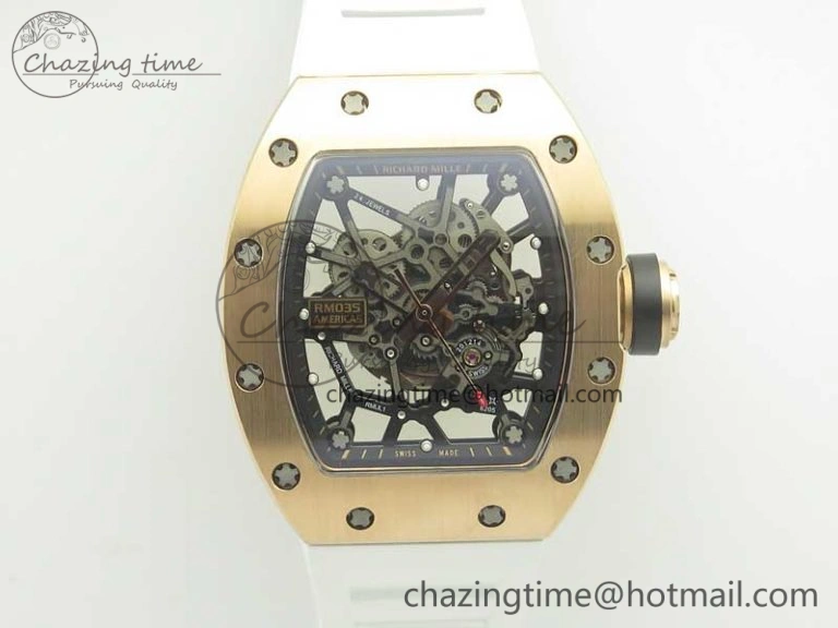SoftTouch RM035-02 Americas RG KVF Best Edition Skeleton Dial on Rubber Strap MIYOTA 9475