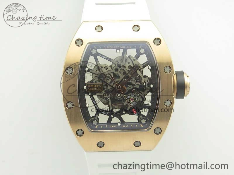SoftTouch RM035-02 Americas RG KVF Best Edition Skeleton Dial on Rubber Strap MIYOTA 9475