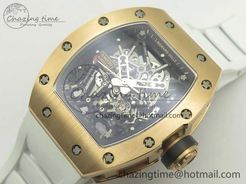 SoftTouch RM035-02 Americas RG KVF Best Edition Skeleton Dial on Rubber Strap MIYOTA 9475