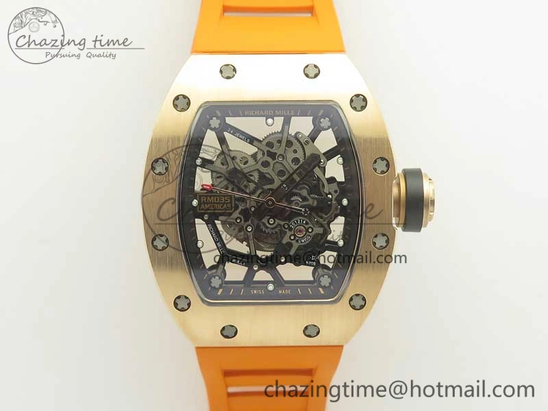 SoftTouch RM035-02 Americas RG KVF Best Edition Skeleton Dial on Rubber Strap MIYOTA 9475