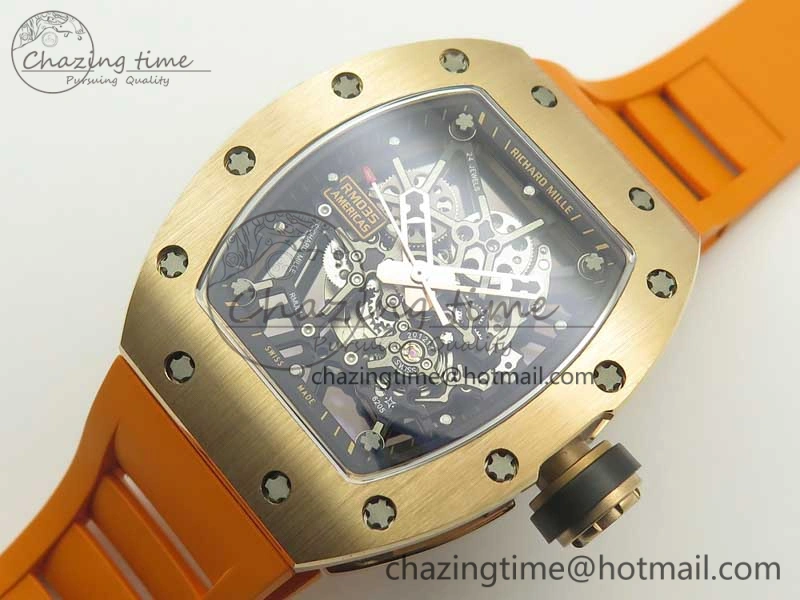 SoftTouch RM035-02 Americas RG KVF Best Edition Skeleton Dial on Rubber Strap MIYOTA 9475