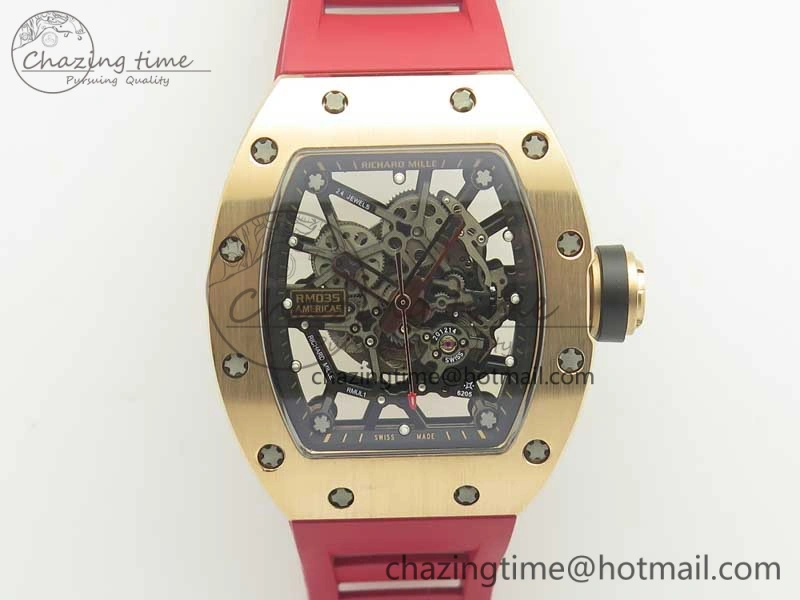 SoftTouch RM035-02 Americas RG KVF Best Edition Skeleton Dial on Rubber Strap MIYOTA 9475
