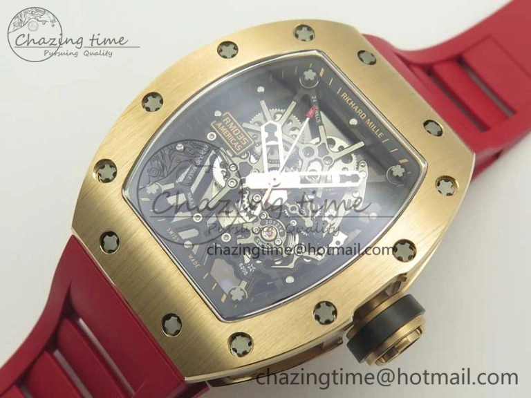 SoftTouch RM035-02 Americas RG KVF Best Edition Skeleton Dial on Rubber Strap MIYOTA 9475