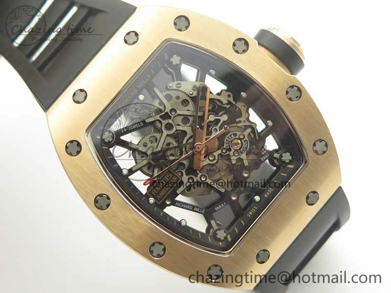 SoftTouch RM035-02 Americas RG KVF Best Edition Skeleton Dial on Rubber Strap MIYOTA 9475