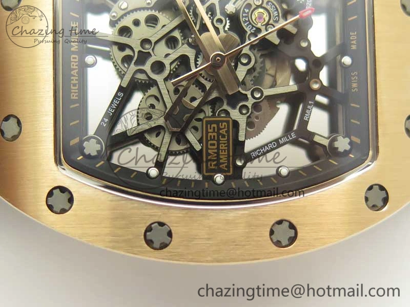 SoftTouch RM035-02 Americas RG KVF Best Edition Skeleton Dial on Rubber Strap MIYOTA 9475