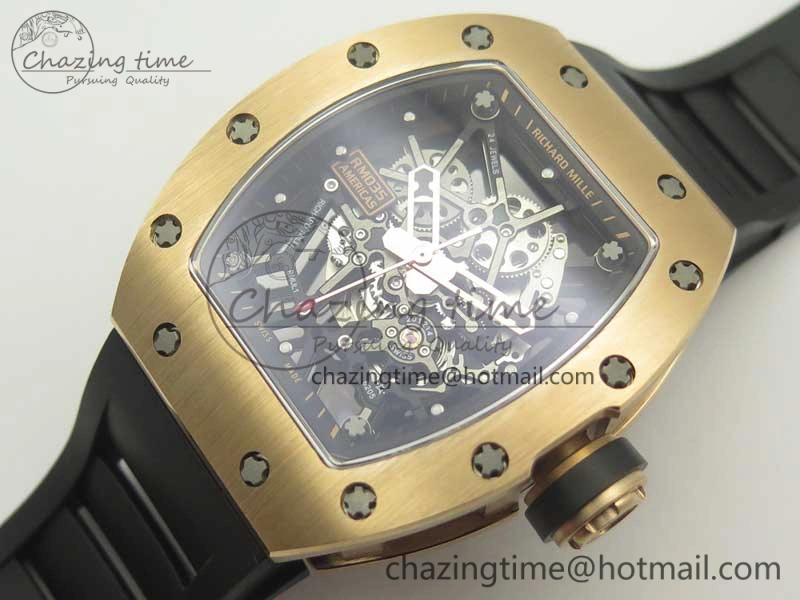 SoftTouch RM035-02 Americas RG KVF Best Edition Skeleton Dial on Rubber Strap MIYOTA 9475
