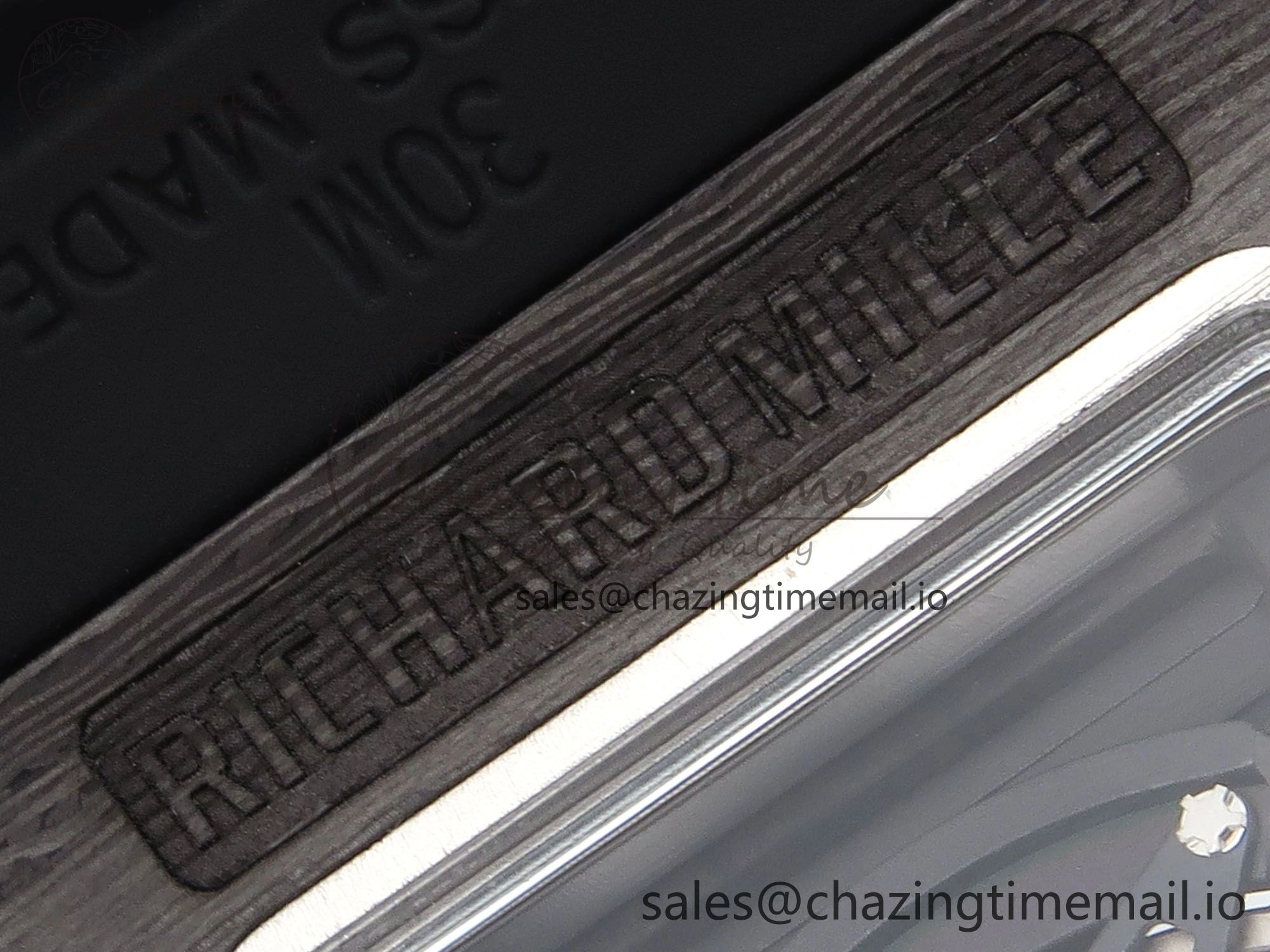 Thermal RM035-02 Black Carbon T+F Best Edition Skeleton Dial on Black Rubber Strap Clone RMUL 9265