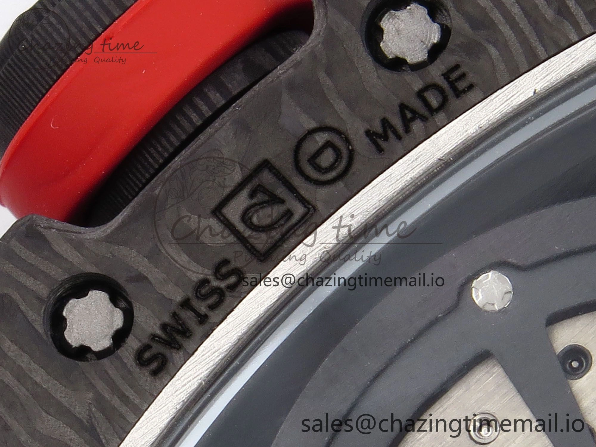 Thermal RM035-02 Black Carbon T+F Best Edition Skeleton Dial on Black Rubber Strap Clone RMUL 9265
