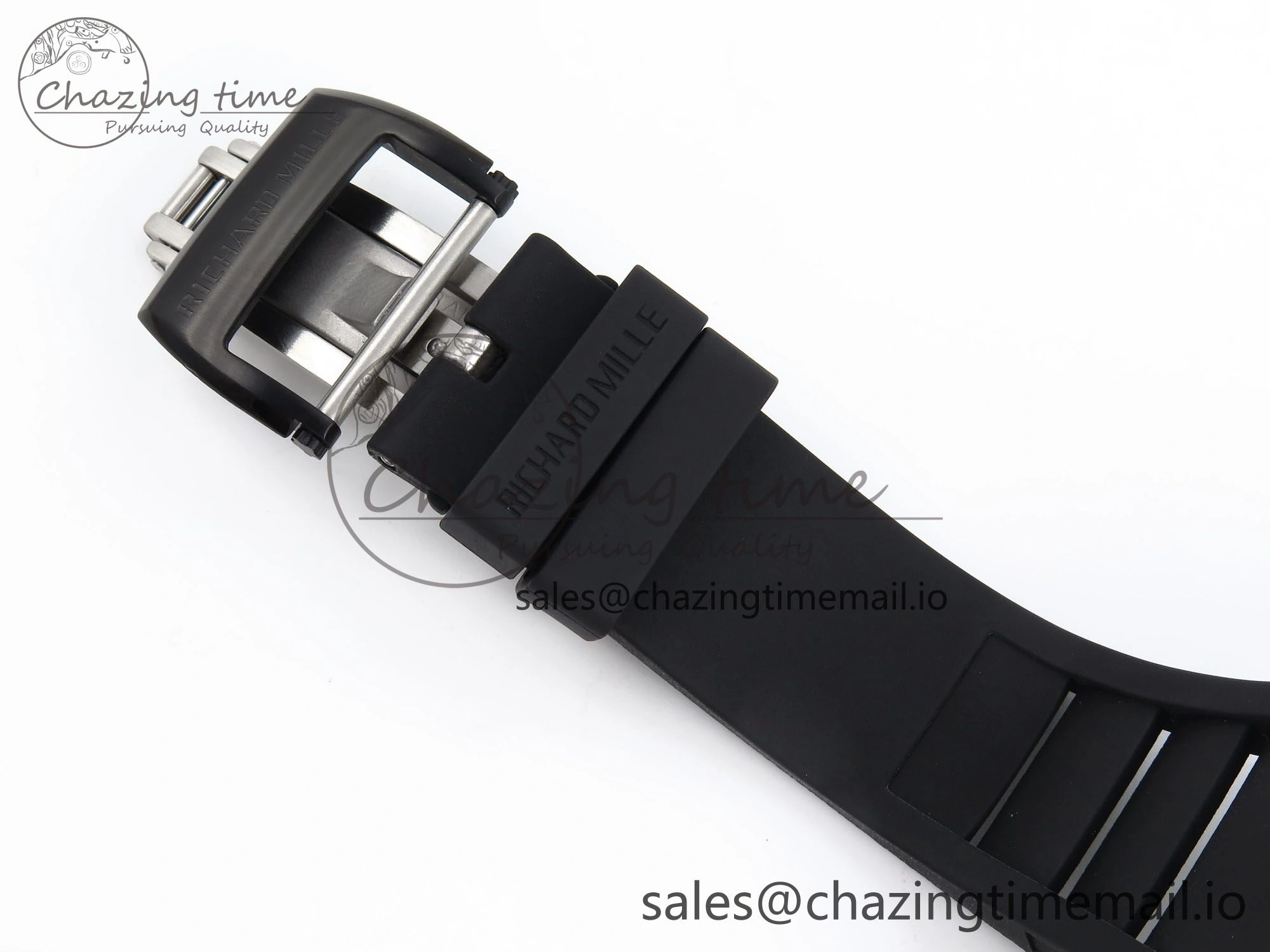 Thermal RM035-02 Black Carbon T+F Best Edition Skeleton Dial on Black Rubber Strap Clone RMUL 9265