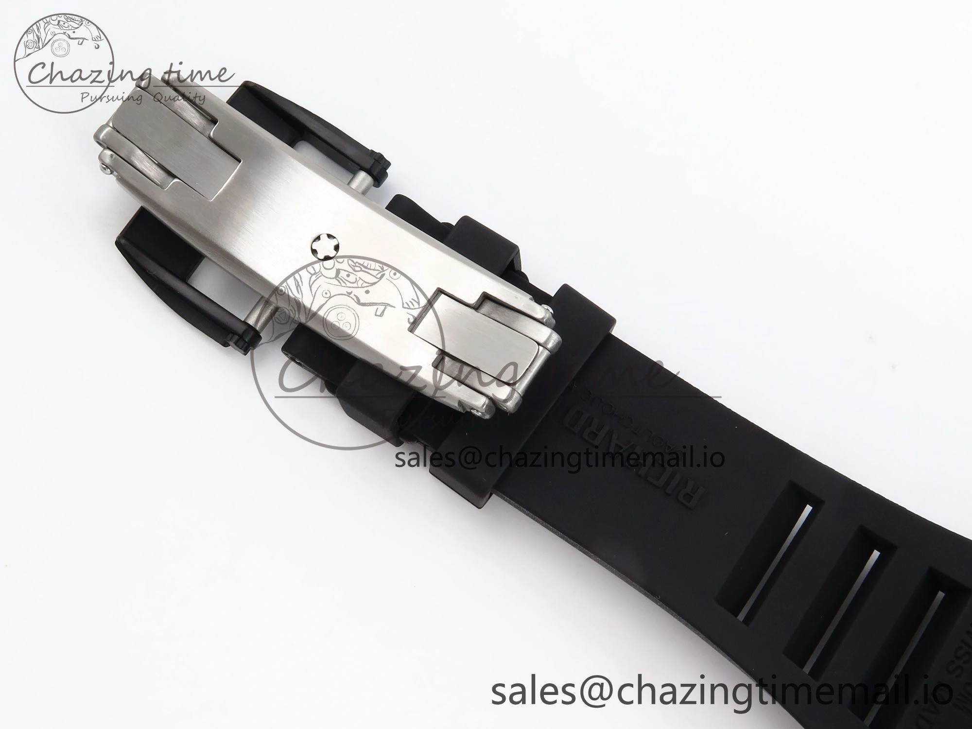 Thermal RM035-02 Black Carbon T+F Best Edition Skeleton Dial on Black Rubber Strap Clone RMUL 9265