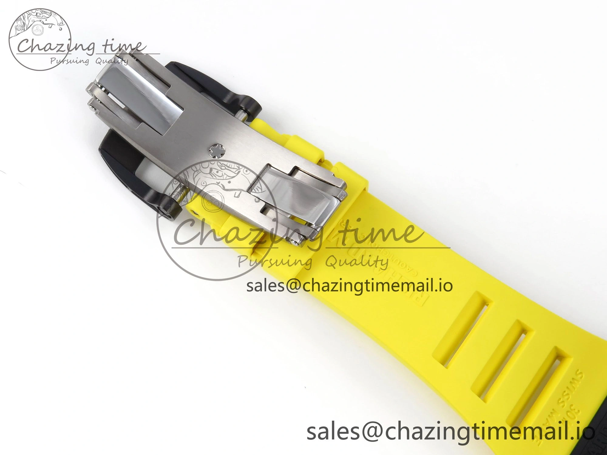RM035-02 Black Ceramic KVF 1:1 Best Edition Skeleton Dial on Yellow Rubber Strap Clone RMUL Youthful 9182