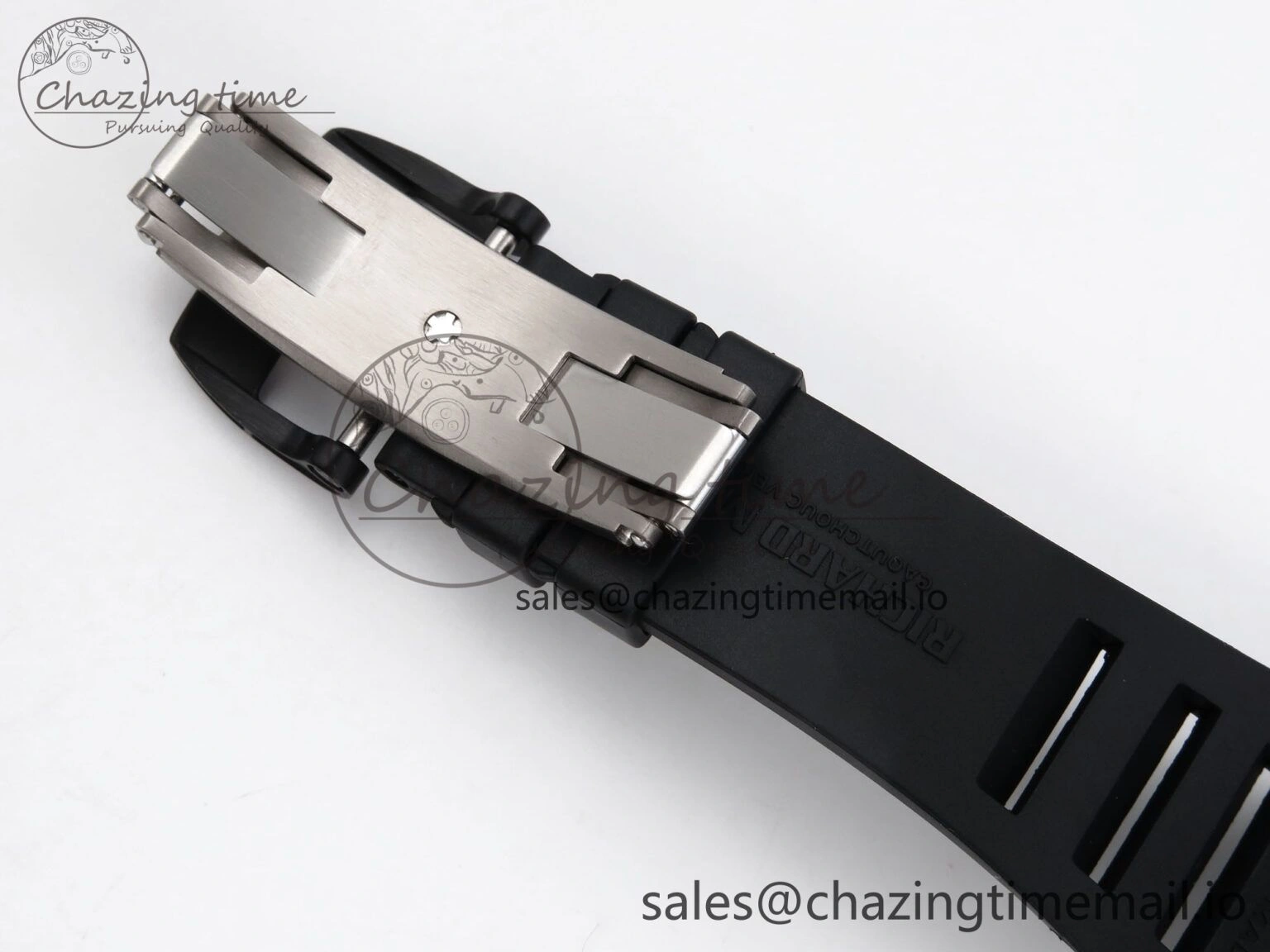 RM035-02 Black Ceramic SONIC Best Edition Skeleton Dial on Black Rubber Strap Clone RMUL GoodFit 9261