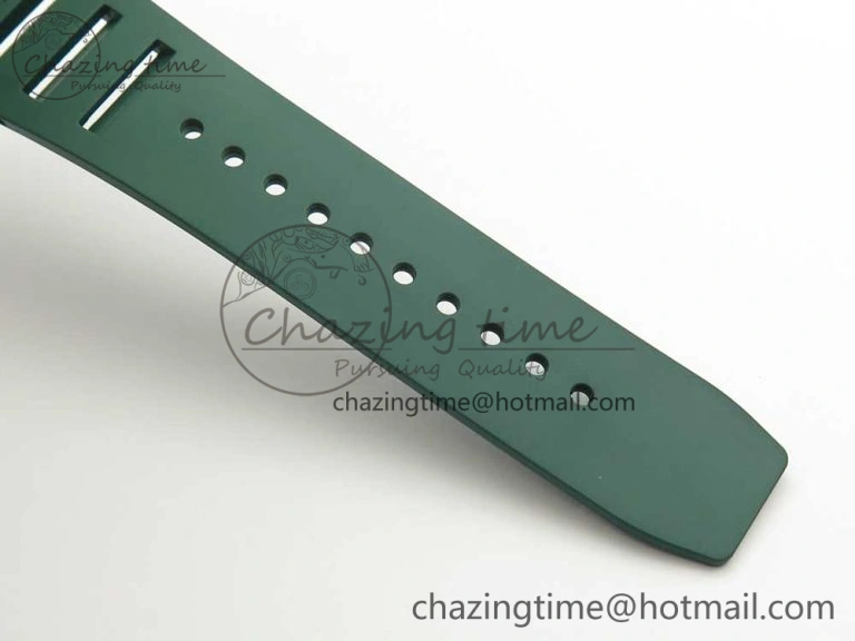 HighQuality RM035-02 Forge Carbon Caseback Titanium Case KVF Best Edition Skeleton Dial Green on Green Rubber Strap MIYOTA 9462