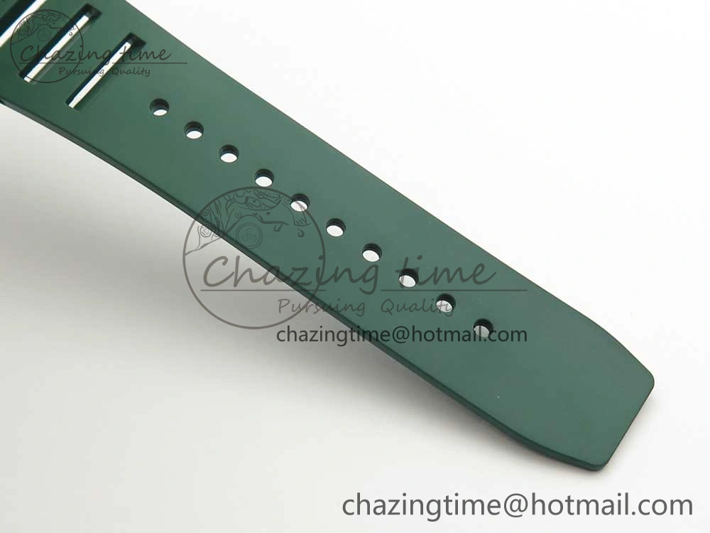 HighQuality RM035-02 Forge Carbon Caseback Titanium Case KVF Best Edition Skeleton Dial Green on Green Rubber Strap MIYOTA 9462