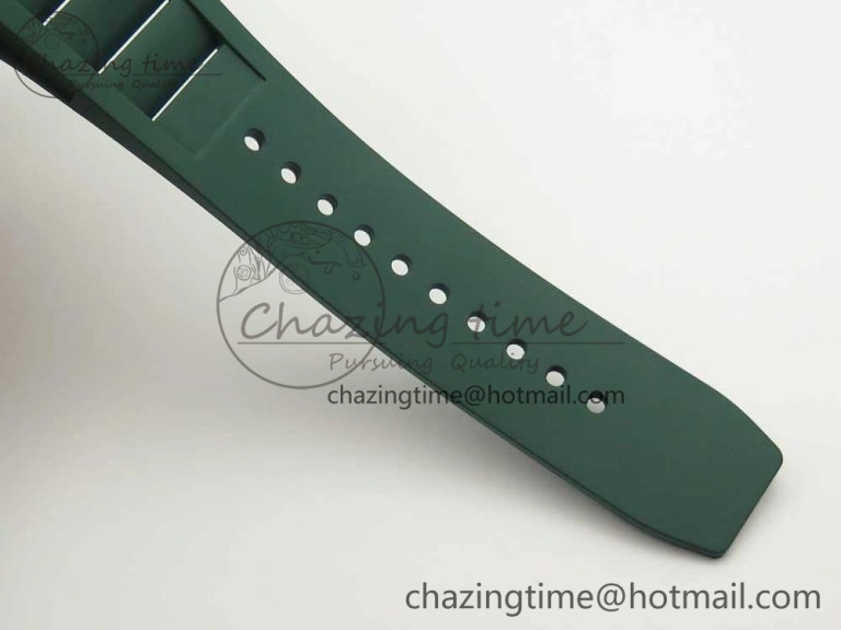 RM035-02 Forge Carbon Titanium Case KVF Best Edition Skeleton Dial Green on Green Rubber Strap MIYOTA Resilient 9461