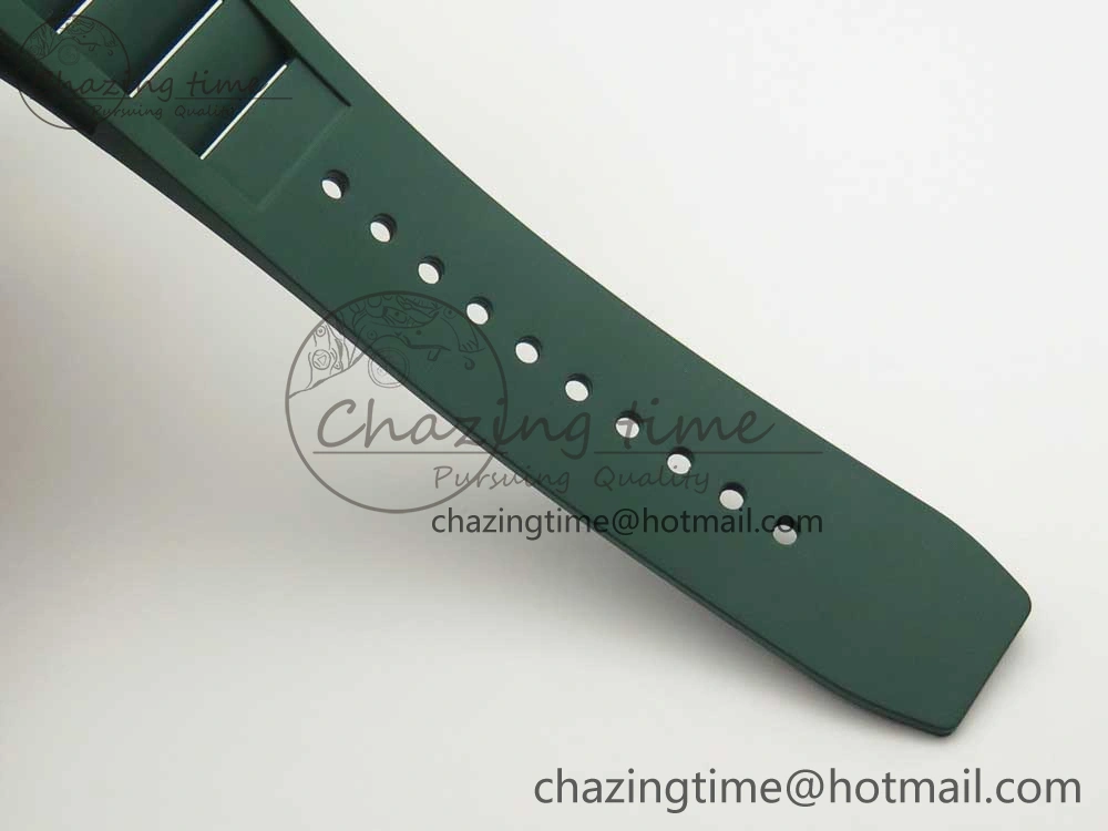 RM035-02 Forge Carbon Titanium Case KVF Best Edition Skeleton Dial Green on Green Rubber Strap MIYOTA Resilient 9461