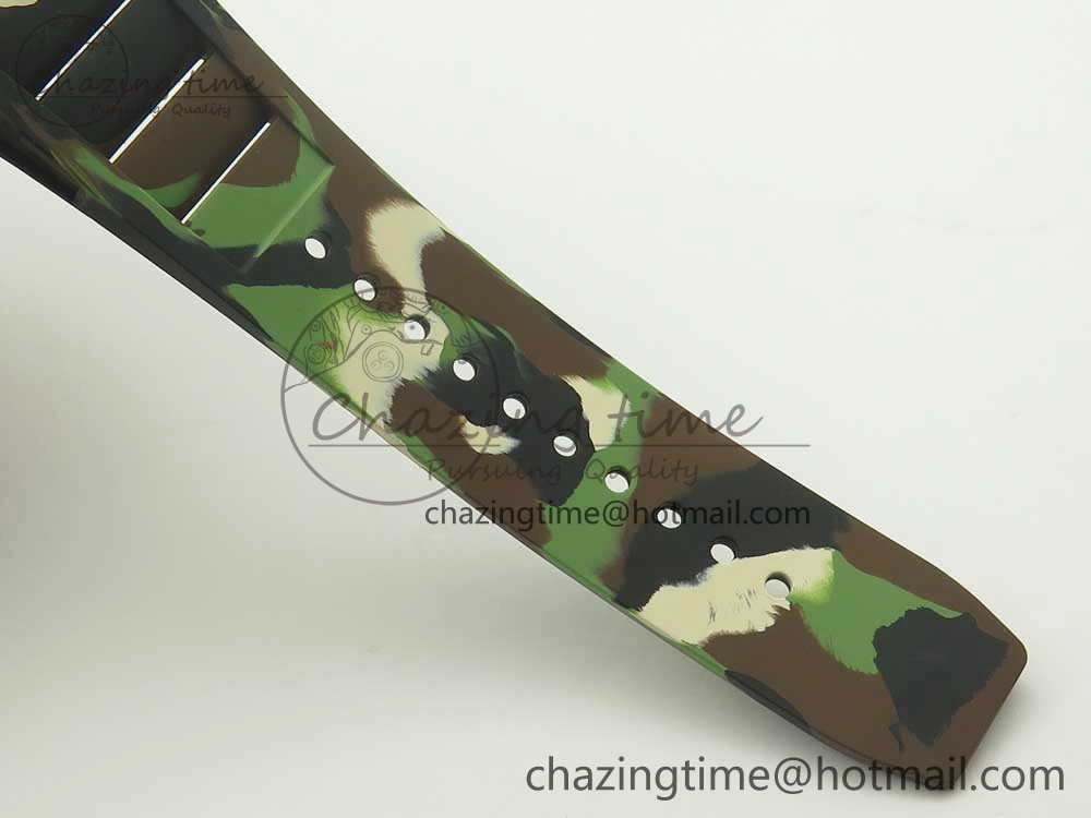 RM035-02 Forge Carbon Titanium Case KVF Best Edition Skeleton Dial Red on Camo Rubber Strap MIYOTA EasyMatch 9469