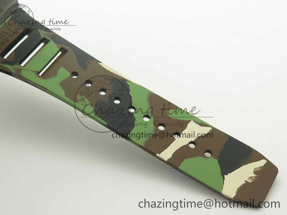 RM035-02 Forge Carbon Titanium Case KVF Best Edition Skeleton Dial Red on Camo Rubber Strap MIYOTA EasyMatch 9469