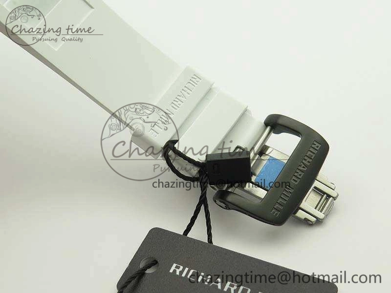 RM035-02 Forged Carbon Case KVF Best Edition Skeleton Dial On White Rubber Strap MIYOTA8215 V Upgraded 9498