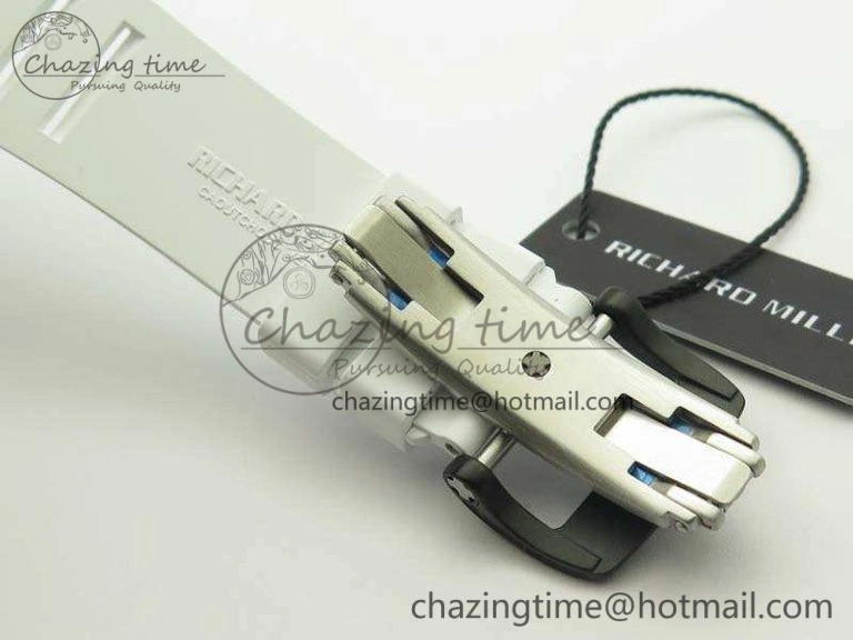 RM035-02 Forged Carbon Case KVF Best Edition Skeleton Dial On White Rubber Strap MIYOTA8215 V Upgraded 9498